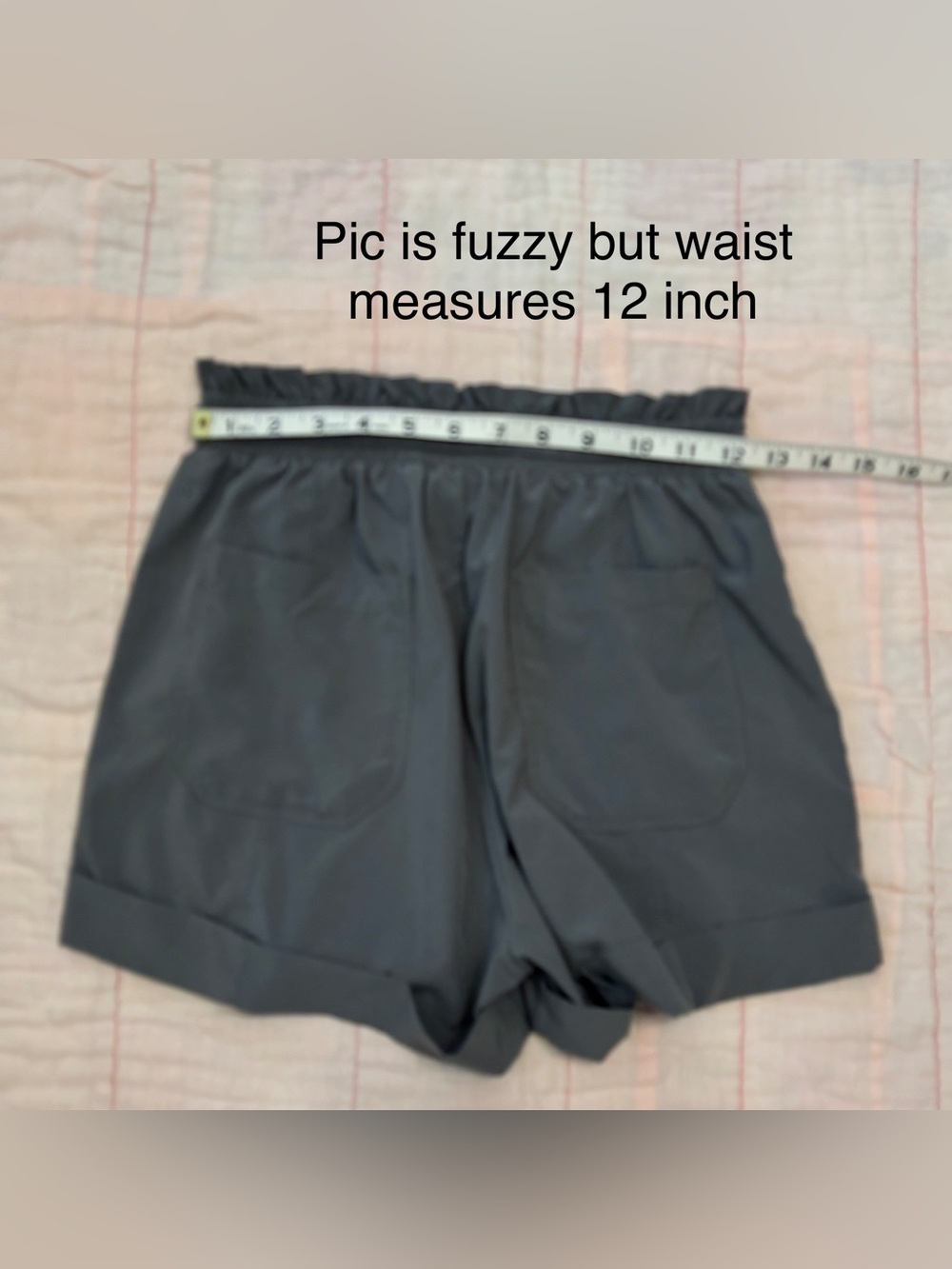 EUC Zella High Rise Camp Shorts, Women XS, Gray, Elastic Drawstring Rolled Cuffs - Picture 6 of 12